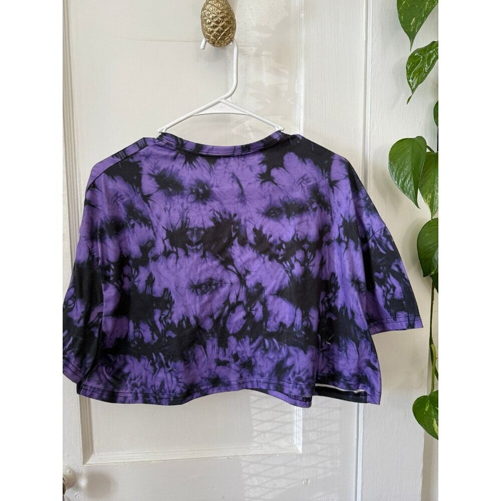 SHEIN women’s size medium purple, tie-dye cropped shirt
